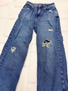 Ripped Blue Jeans xs size not used