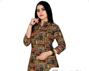 Short Kurti Multi Colourful Design