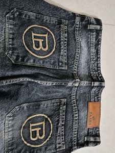 korean style black wash denim jeans