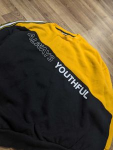 Youthful Two-Tone Sweatshirt