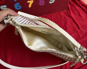 Rhinestone Embellished Baguette Bag