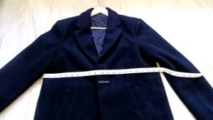 Unisex Long Coat/Over Coat Black For Winter