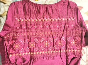 Sangria Magenta Kurta Set