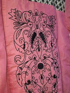Fancy Embroidery Peach Kurta