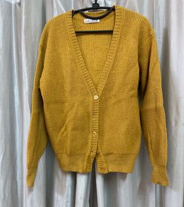 Mustard Knit Cardigan