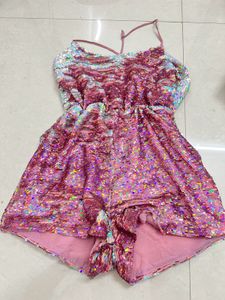 Sparkly Pink Sequin Romper