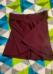 Korean Wine Color Skirt