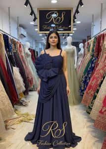 Elegant Purple Embroidered Gown