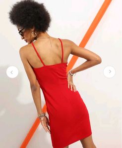 Red Sleeveless Body Dress / One Piece