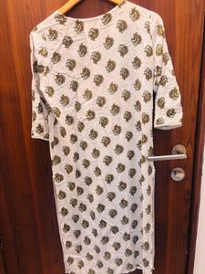 Patterned Drawstring Pants And Kurta With Dupatta