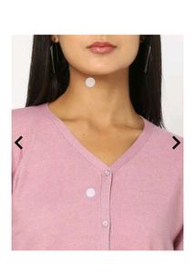 Fig Pink V-Neck Button-Down Cardigan💖🎉