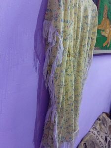 Stunning Yellow Kaftan Dress W Flower Print 4Girls