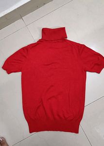 Red Knit High Neck