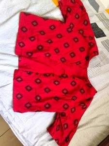 Red Printed Top