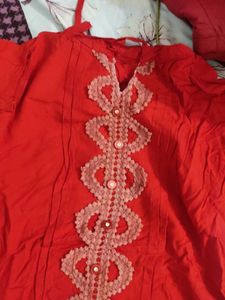 Red Embellished top
