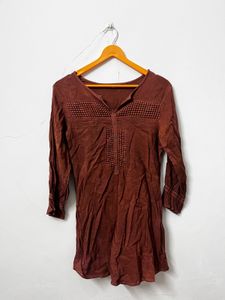 Short Kurti Brown
