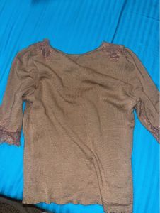 Theory Lace Trim Top