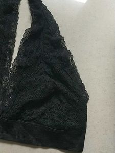 L Black Lace Bralette(zenana)