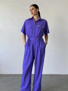 Blue Belted Jumpsuit