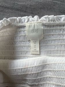 White Smocked Tube Top