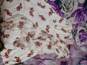 White Kurti With Dupatta