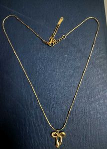 Anti Tarnish Bow Pendant Necklace