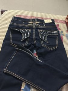 Rhinestone Pocket Jeans