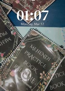 Mehendi Practice Book, Reusable Book