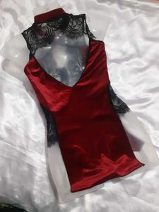 ♥️Maroon Cheongsam Lingerie ♥️