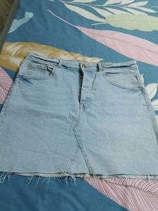 Branded Denim Skirt