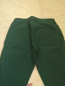 Green Slim Fit Pants