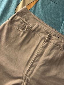 High Waist Wide Leg Beige Pants