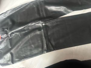 Mango Black Leather Pants