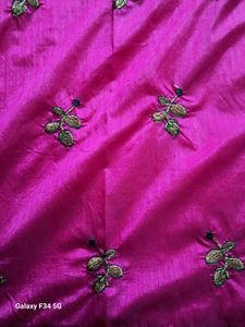 Pink Embroidered Saree