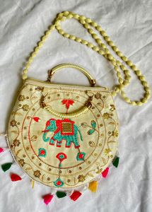 Handmade Embroidery Shoulder Handbag