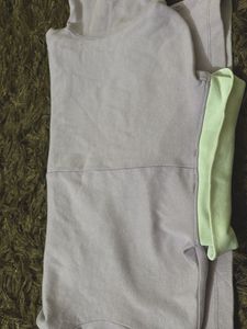 Lilac &amp; White Contrast Collar Top
