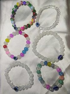 Korean Multicolour 6 Piece Bracelet Set.
