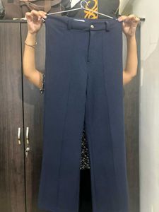 Navy Blue Wide Leg Pants