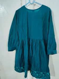 Embroidered Teal Kurta
