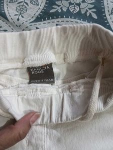 Cream Jeans with Gold Heart Detail