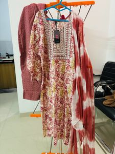 Fresh Red Kurta Set with Dupatta – Never Worn