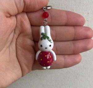 Miffy Strawberry Charm Keychain Set