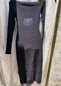 I. Black Bodycon Midi Dress