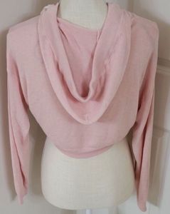 H&amp;M Baby Pink Crop Hoodie