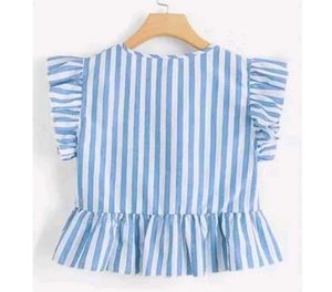 Stripped Ruffled TOP