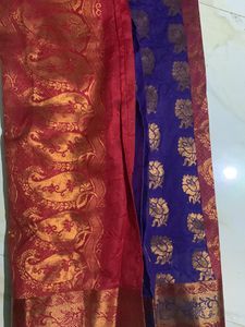 Red Border With Violet Apoorva Pattu Saree