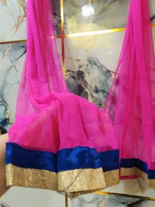 brand new Pink Net Dupatta