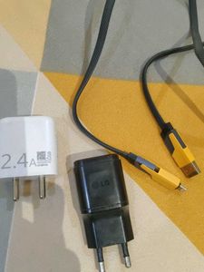 One 2 in 1 Charging Cable &amp; Two usb Adaptors