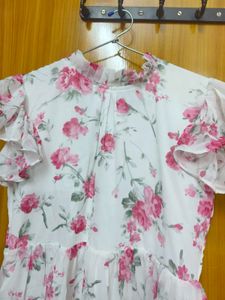 Floral Print Fit And Flare Dress