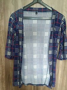 Plaid Open Front Cardigan